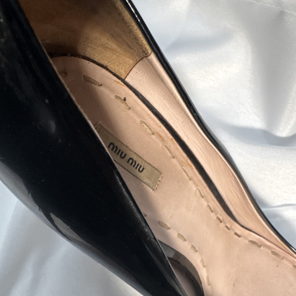 Mui Mui Black Suede High Heel Shoes Sz 39 - Picture 4 of 12